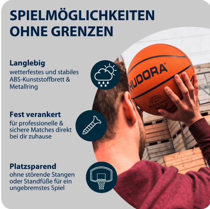Image du produit Hudora Jeu de paniers de basket-ball In/Outdoor