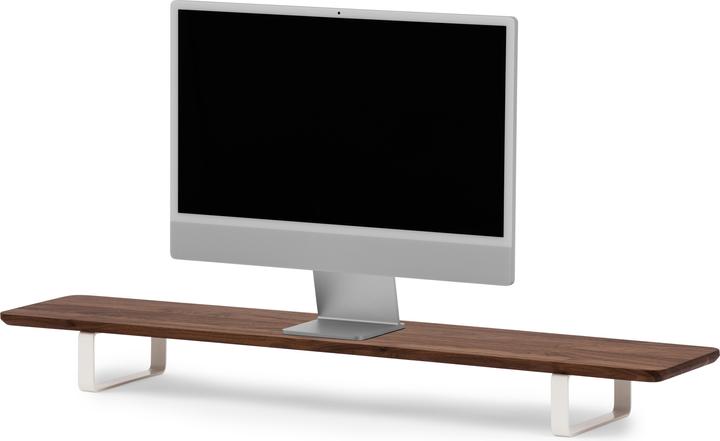 Actual product image Oakywood Desk Shelf - Holzschreibtischaufsatz - aus Massivholz - Walnuss / Weiss -