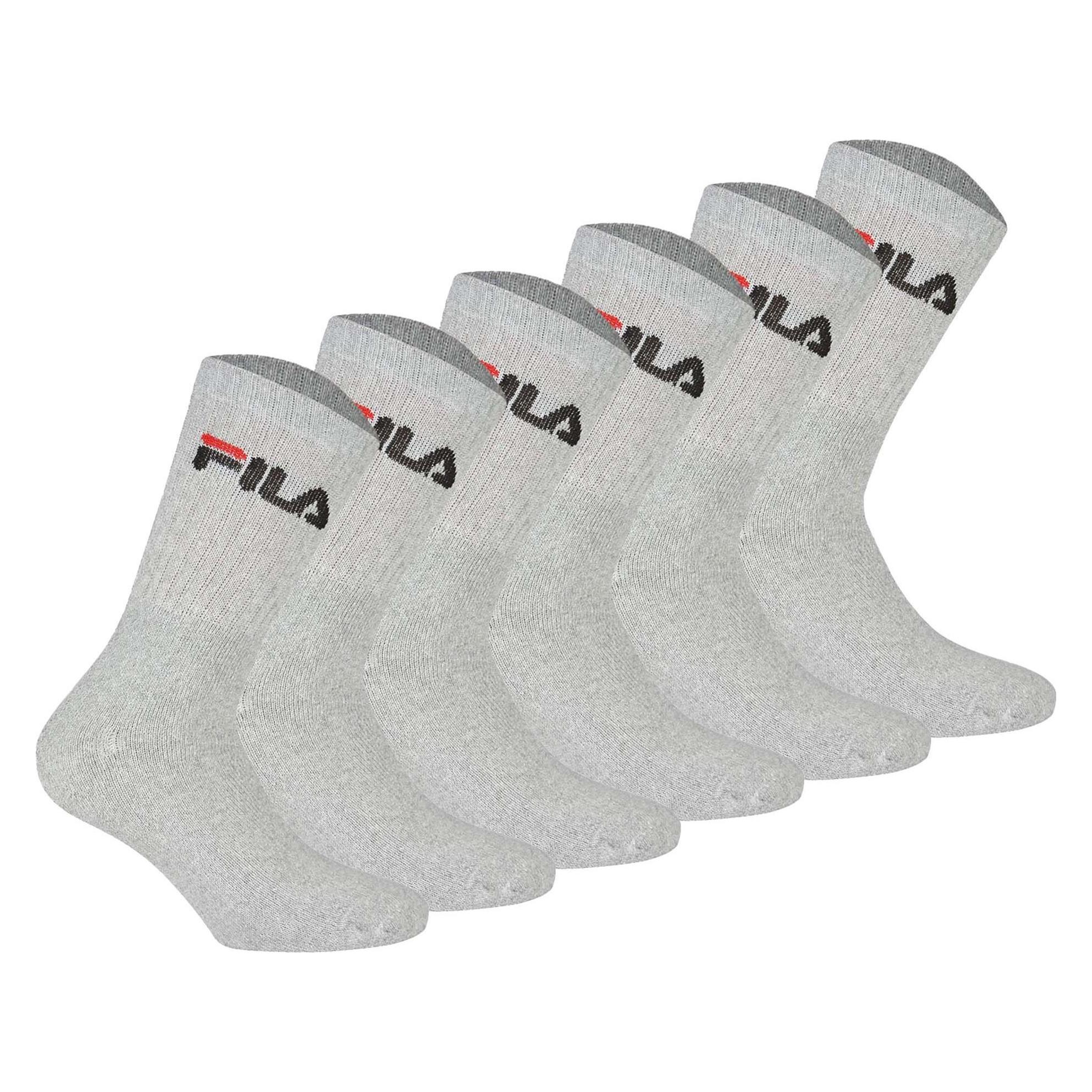 Fila, Damen, Socken, Socken Sportlich Stretch, Grau, (6er Pack, 43 - 46)