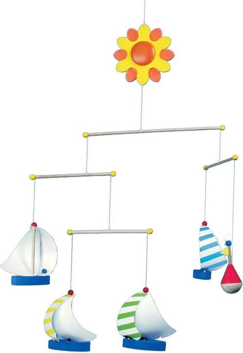 Niermann Stand By Niermann Segelschiff Mobile Natur, Blau, Weiss Made in Germany