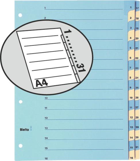 Actual product image Biella Register cardboard blue/yellow