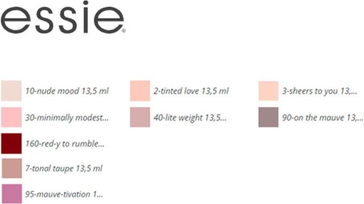 Nutritional values and ingredients Essie Treat Love & Color (10 Nude Mood, Colour paint)