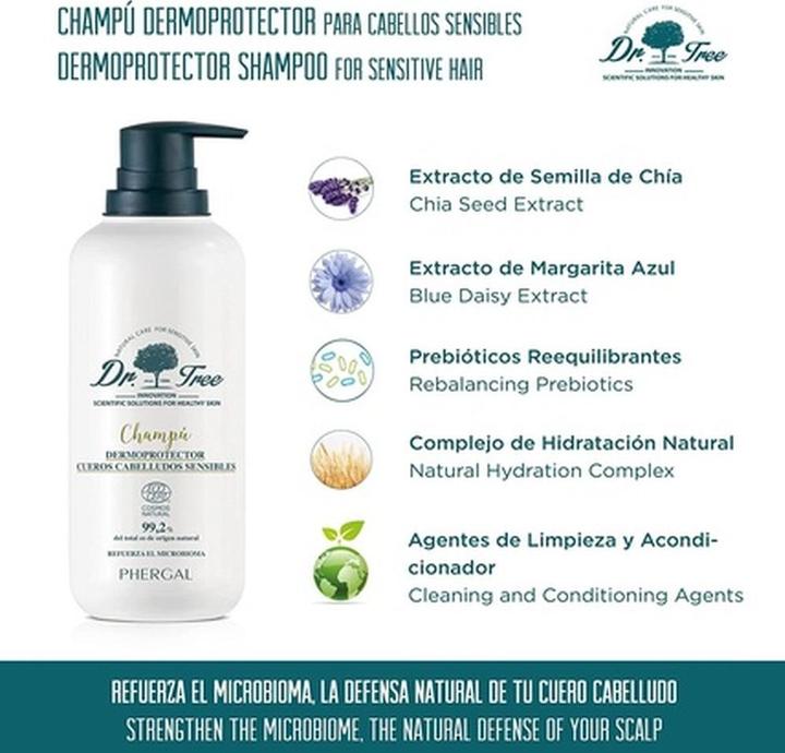 Actual product image Dr. Tree Shampoo For Sensitive Scalp 400ml (400 ml, Liquid shampoo)