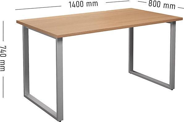 Image du produit kaiserkraft Table polyvalente DUO-O (140 x 80 x 74 cm)
