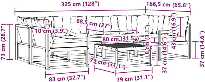 Produktbild vidaXL Outdoor-Sofa