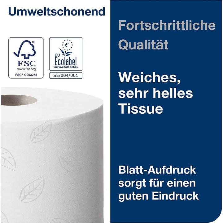 Image du produit Tork 472193 Papier hygiénique Lotus SmartOne mini tissue blanc 620 feuilles # 297492, 12 rouleaux/boîte (12 pcs)