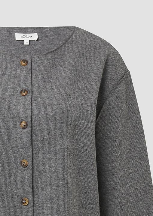 Produktbild s.Oliver Sweatshirt Jacke Strickjacke im Boxy Fit (38)