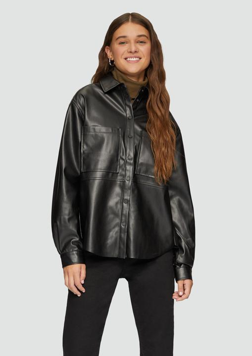 Produktbild S.Oliver Bluse Hemdbluse in Lederoptik (40)