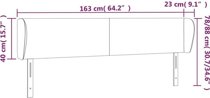 Actual product image vidaXL Cassandra (163 x 23 x 88 cm)
