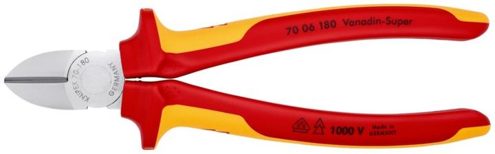 Productafbeelding Knipex Diagonaalscharen DIN ISO 5749 L.180mm VDE met afschuining verchroomd 2comp. hulzen (180 mm)
