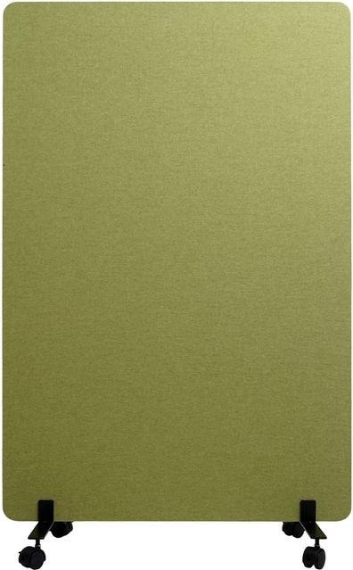 Image du produit Mendler Cloison acoustique HWC-G77, panneau à picots, tissu/textile enroulable à double paroi, 127x80cm vert