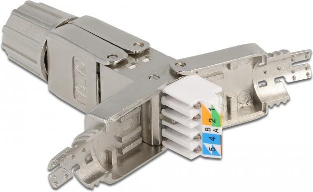 Produktbild Delock Verbinder für Netzwerkkabel Cat.6A STP werkzeugfrei (STP, CAT6a, 0.07 m)