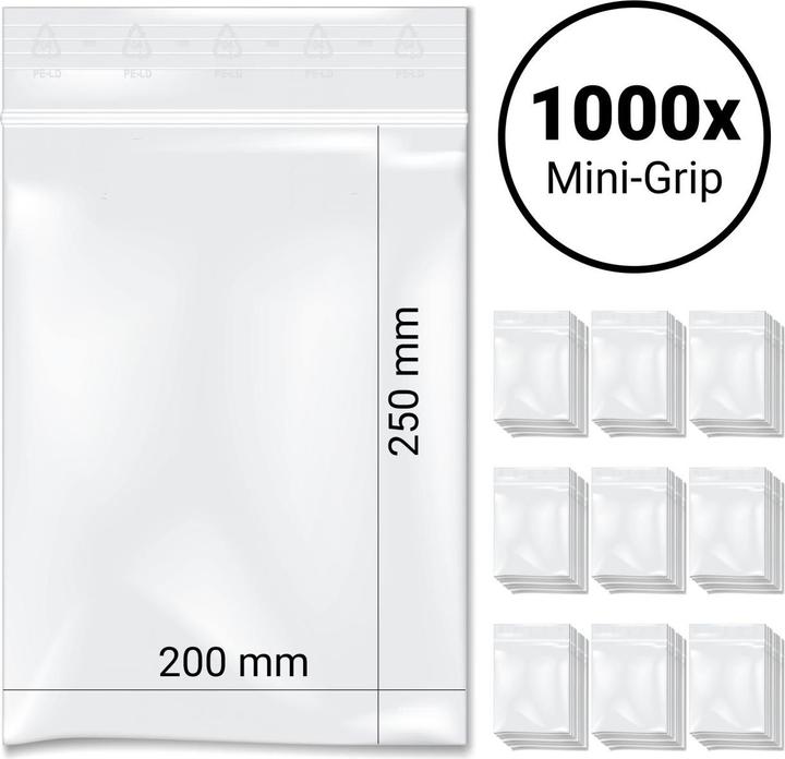 Topgrip Druckverschlussbeutel (10x100) - 1000 Stück (1000 pz.)