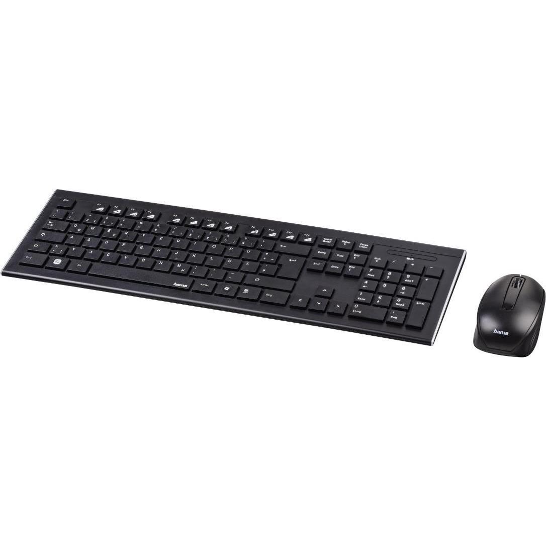 Hama Cortino (DE, Kabellos), Tastatur, Schwarz