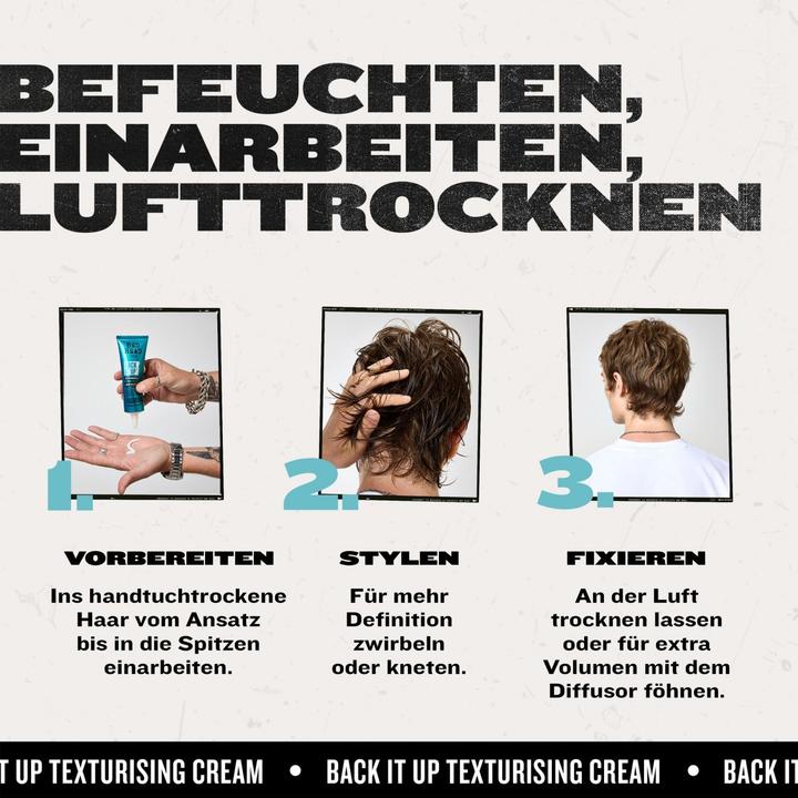 Actual product image Tigi Bed Head - Back it Up Texturizing Cream (Hair cream, 125 ml)