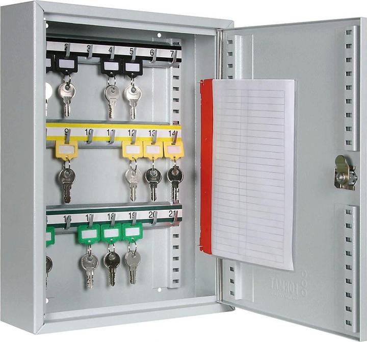 Actual product image Key cabinet S H350xW270xD80mm 1-door cylinder lock No. of hooks 21