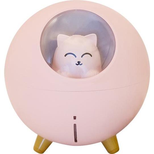 VR Shinecon Nachtlicht Luftbefeuchter, Modell Planet Cat Rosa, Luftbefeuchter, Rosa