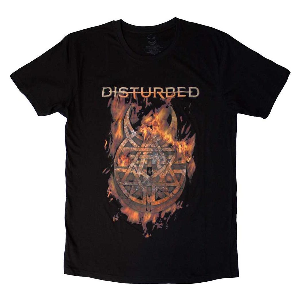 Disturbed, Herren, Shirts, Burning Belief, Schwarz, (M)