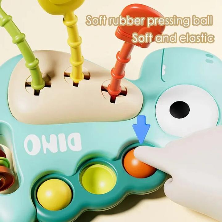 Actual product image Activity Board Dinosaur Pull String Sensory Awakening Rattle Training Development Activity Early Educational