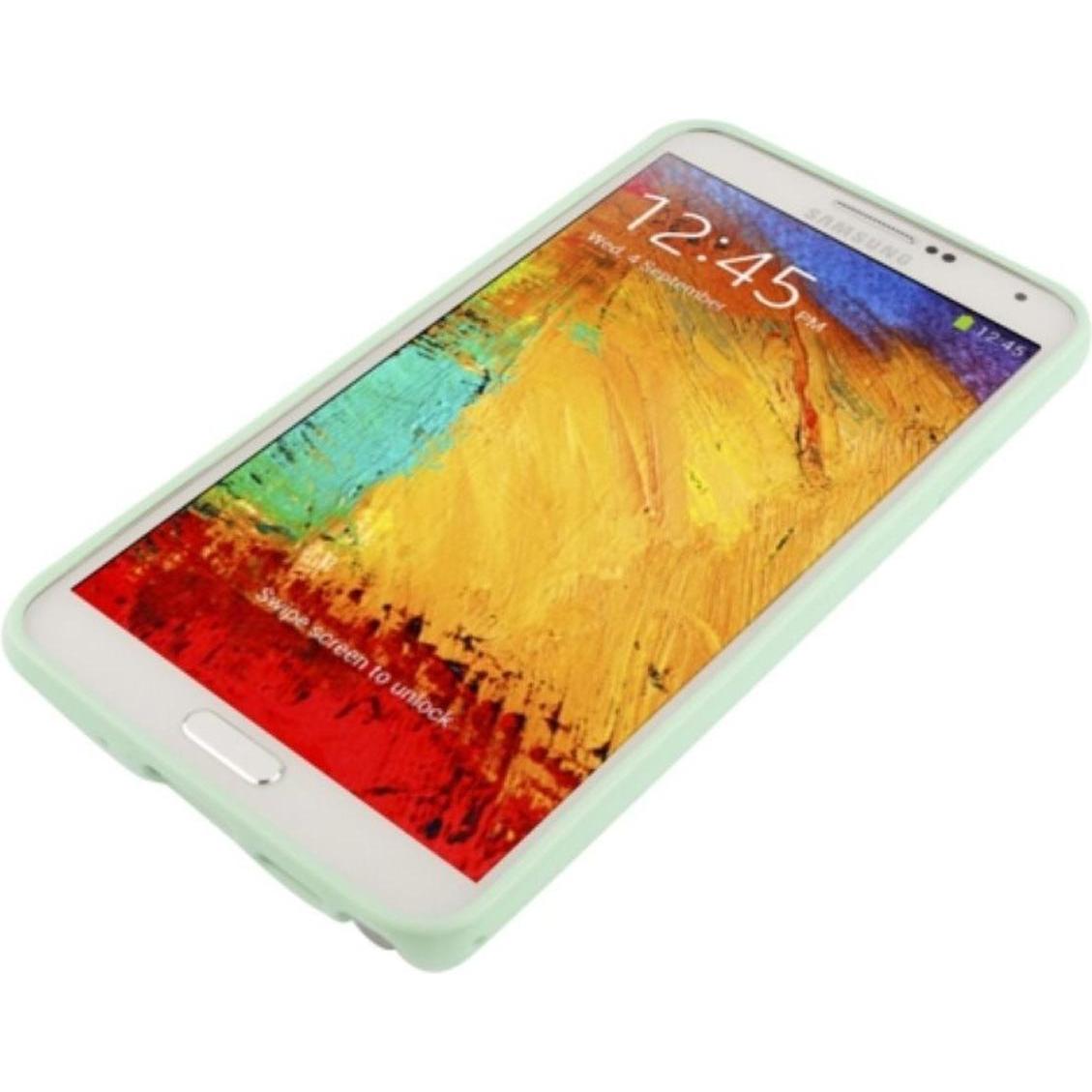 Thumbnail - König Design Schutzhülle TPU Case für Handy Samsung Galaxy Note 3 N9000 Hellgrün (Samsung Galaxy Note 3), Smartphone Hül...