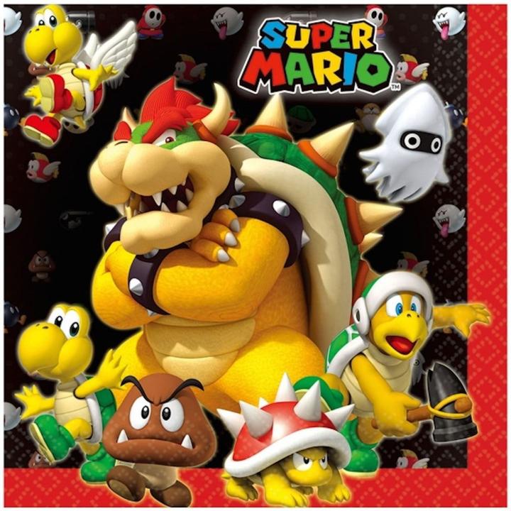 Actual product image Amscan 20 Servietten Super Mario (20 x, 33 x 33 cm)