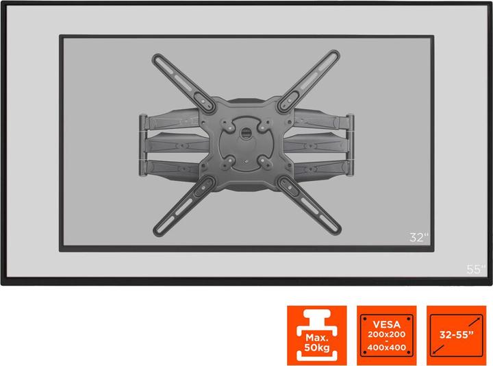 Produktbild Celexon Adjust-RT55470 - Klammer - für LCD TV - Schwarz - Bildschirmgrösse: 81.3-139.7 cm (Wand, 50 kg, 32" - 55")