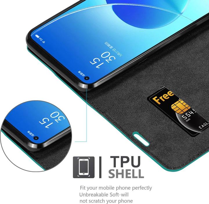 Actual product image Cadorabo Book Invis. Magnet sleeve (Oppo Reno 6 5G)