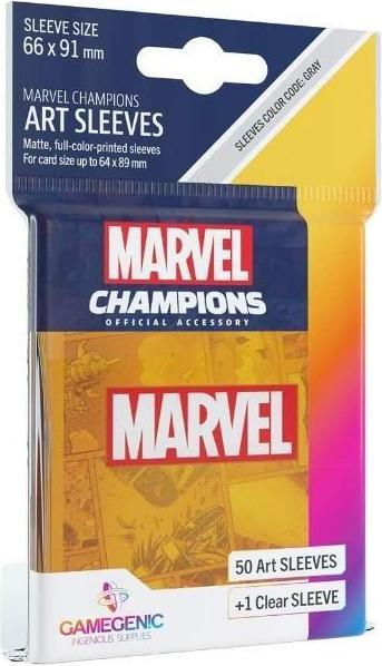 Gamegenic GGS10107ML - Marvel Champions Kunsthüllen - Marvel orange (50+1 Hüllen)