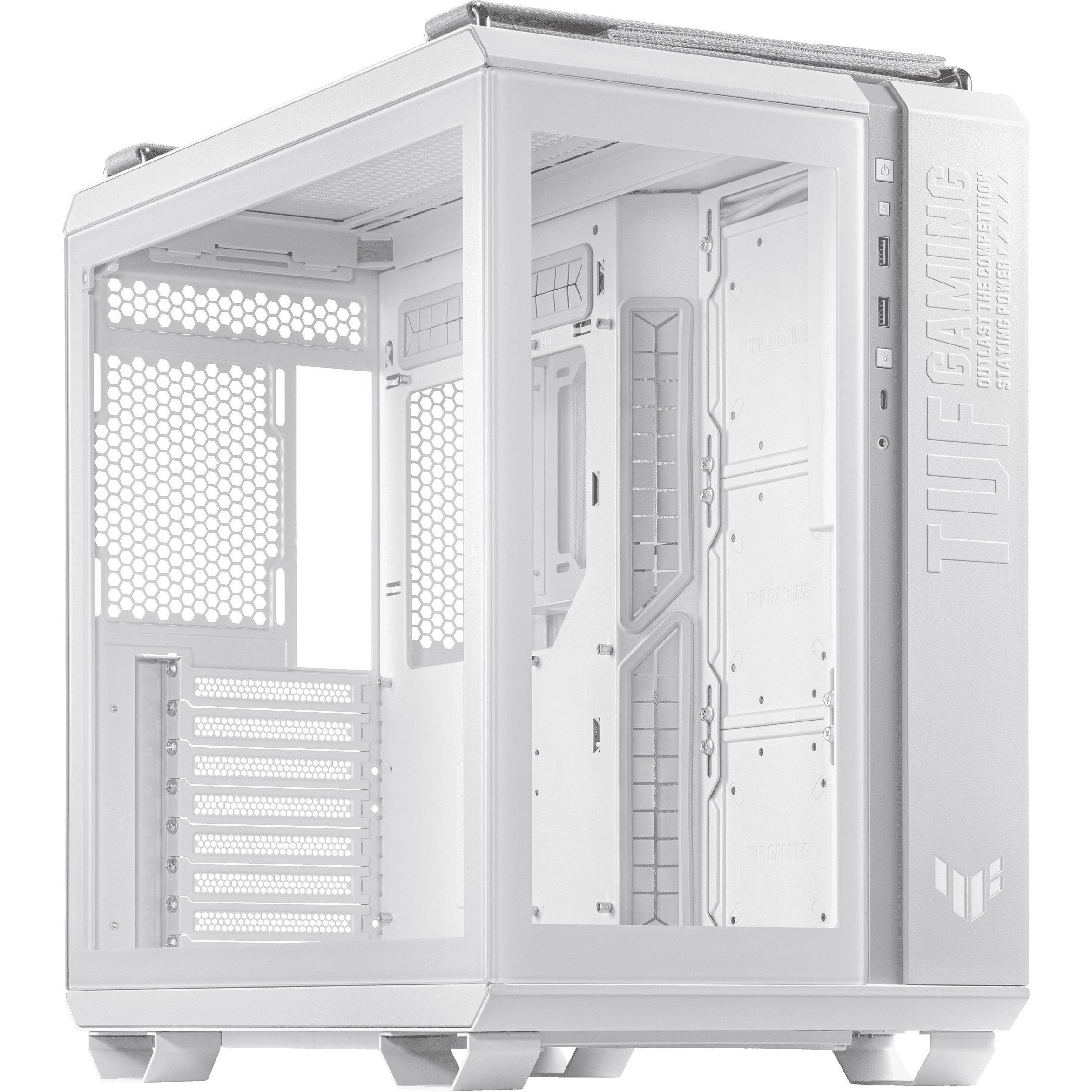 ASUS Case TUF GT502 PLUS TG Gaming White (mATX, Mini-ITX, ATX), PC Gehäuse, Weiss