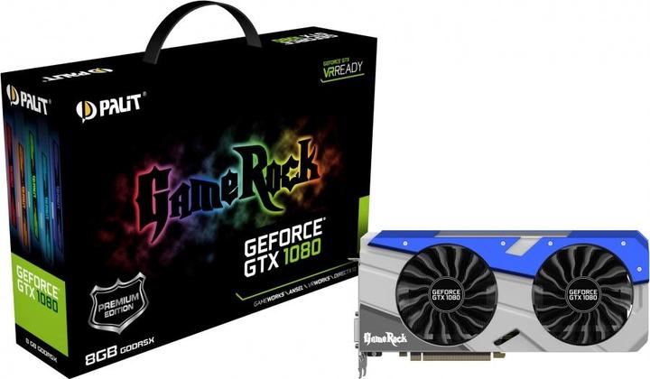 Produktbild Palit GeForce GTX 1080 GameRock Premium Edition (8 GB, GDDR5X)