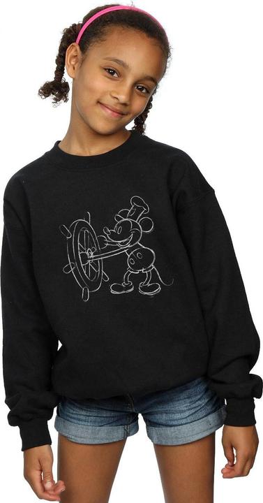 Produktbild Disney Mickey Mouse Steamboat Sketch Sweatshirt Mädchen (152, 158)