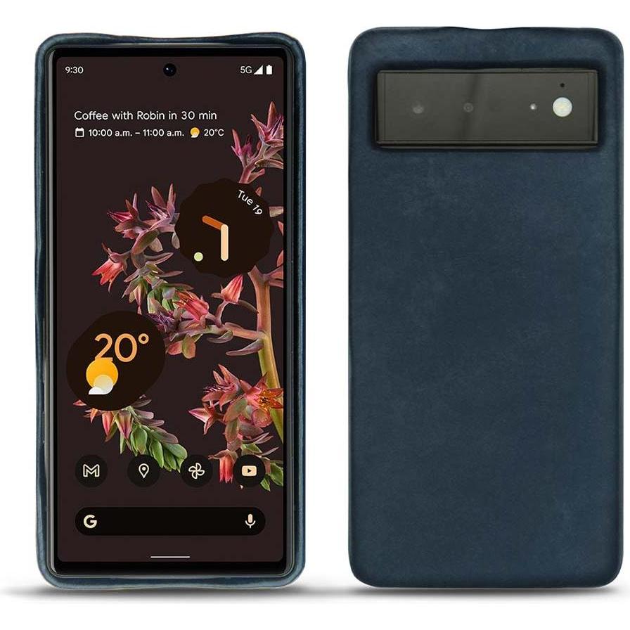 Noreve Lederschutzhülle (Google Pixel 6), Smartphone Hülle, Blau