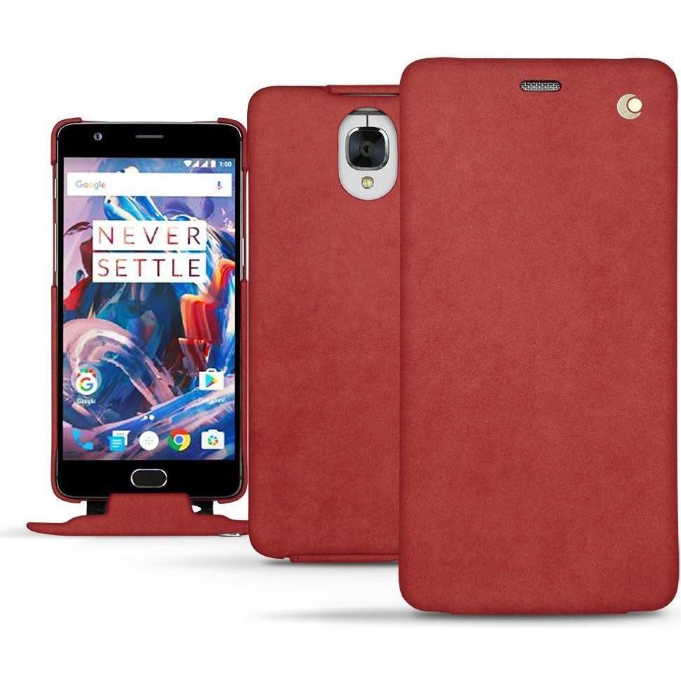 Thumbnail - Noreve Lederschutzhülle vertikal (OnePlus 3), Smartphone Hülle, Rot