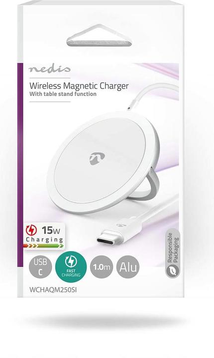 Produktbild Nedis Drahtloses Ladegerät | Ständer | 5 / 7.5 / 10 / 15 W | 1.0 / 1.1 / 1.67 / 2 A | inkl. Kabel | (15 W)