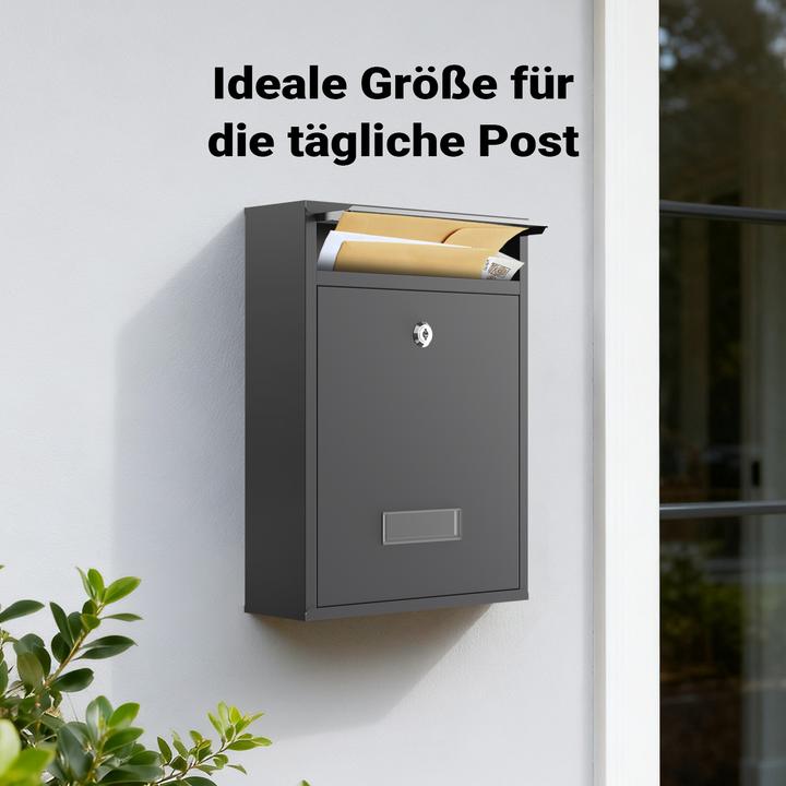 Actual product image Wiltec Design Mailbox V10 Letterbox Postbox Pillar Letter Mail Post Box