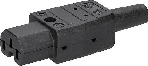 Produktbild Kaiser 783/sw Warmgeräte-Steckverbinder 783 Buchse, gerade Gesamtpolzahl: 2 + PE