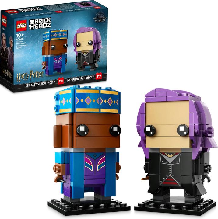 Produktbild LEGO BrickHeadz - Kingsley Shacklebolt & Nymphadora Tonks (40618, LEGO Harry Potter, LEGO Seltene Sets)