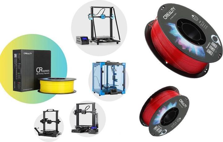 Image du produit Creality Filament TPU, rouge, 1.75 mm, 1 kg (TPU, 1.75 mm, 1000 g)