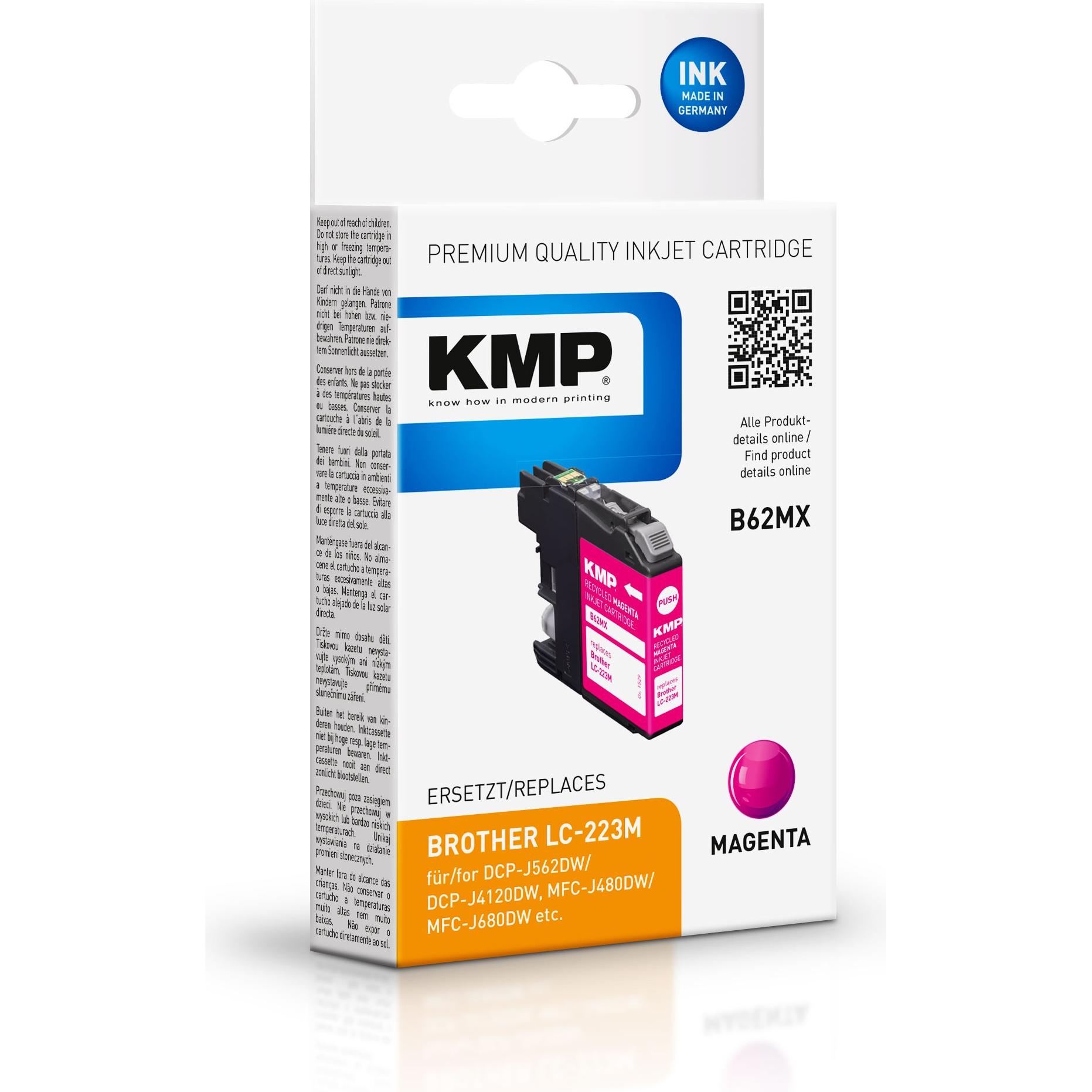 KMP, Druckerpatrone, Tinte ersetzt LC223M (M)