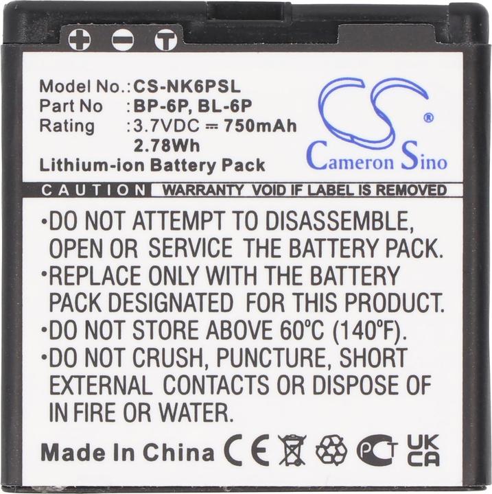 Actual product image Nokia Akku 6500 classic, BL-6P