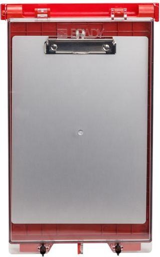 Produktbild Brady Schaukasten für Berechtigungsdokumente, Kunststoff, Rot, 247.65 x 431.80 x 38.10 mm (BxHxT)
