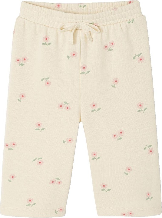 Vertbaudet Weite Baby Sweathose mit Blumen und Recycling-Polyester