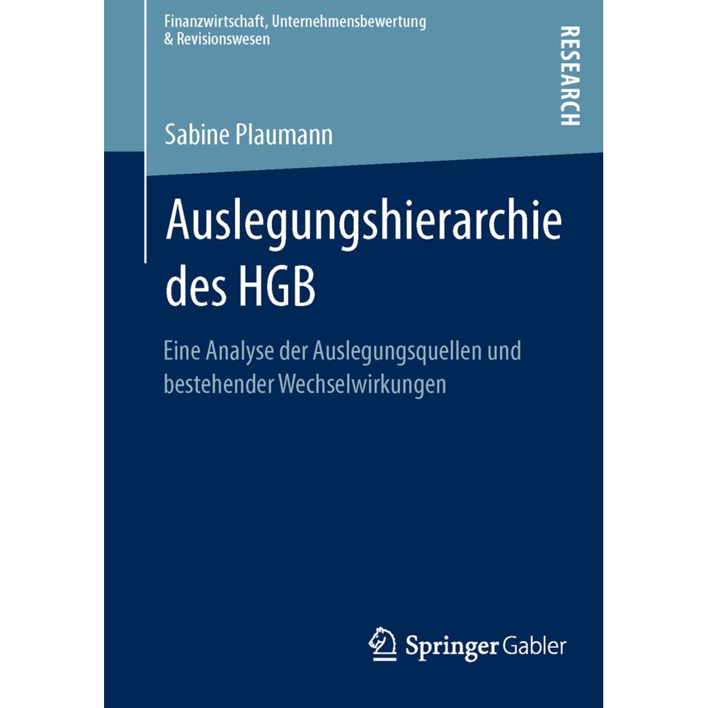 Auslegungshierarchie des HGB, Fachbücher von Sabine Plaumann
