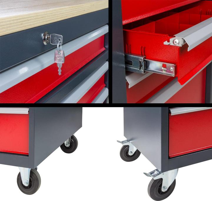 Produktbild Dema Mobile Werkbank Werkzeugwagen 112x61x93 cm (61 cm, 112 cm)