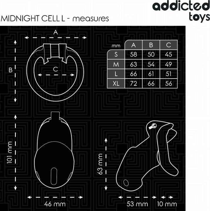 Produktbild Addicted toys Locked - Mindnight Cell Peniskã„Fig Grã–Sse L