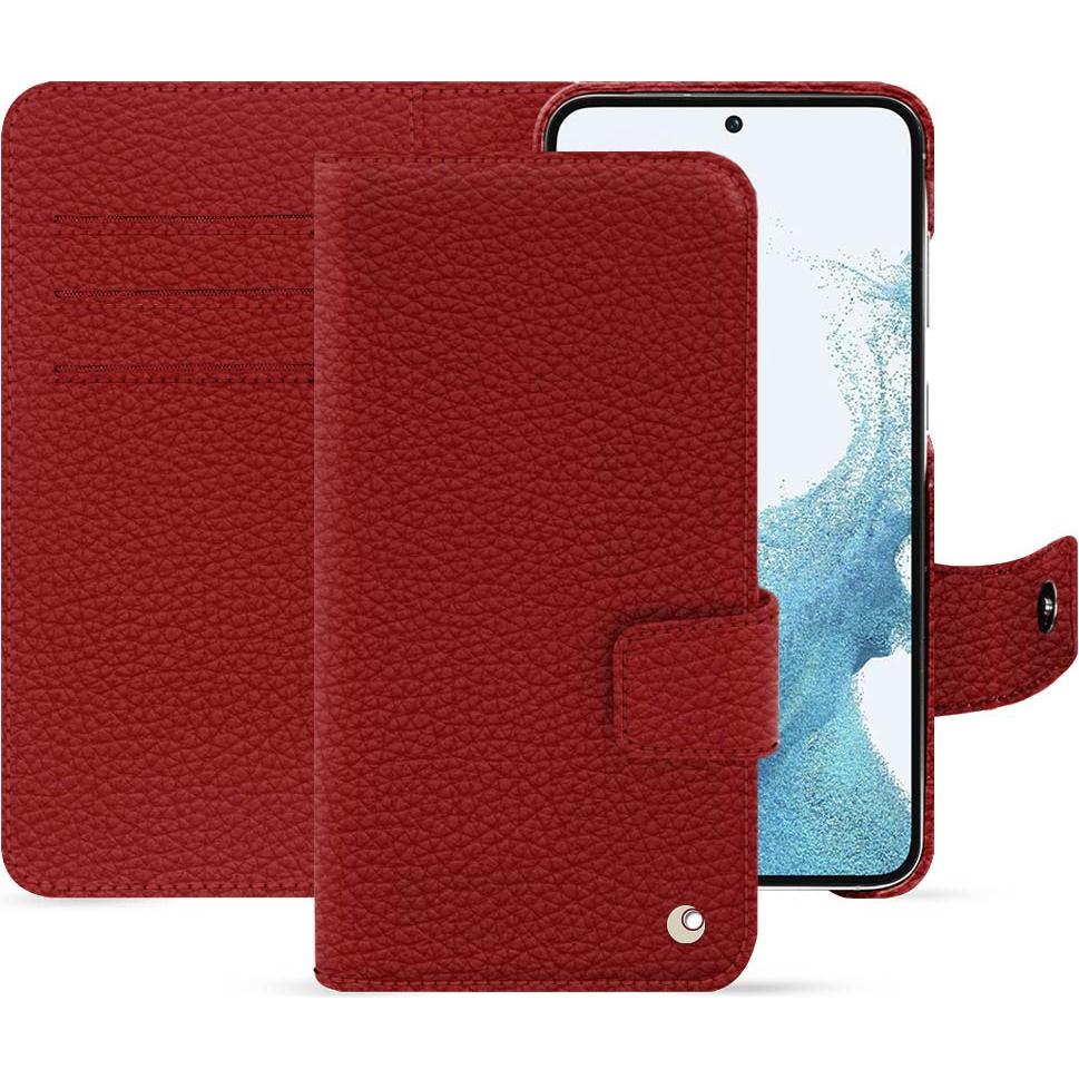 Noreve Lederschutzhülle Samsung Galaxy S23 (Samsung Galaxy S23), Smartphone Hülle, Rot