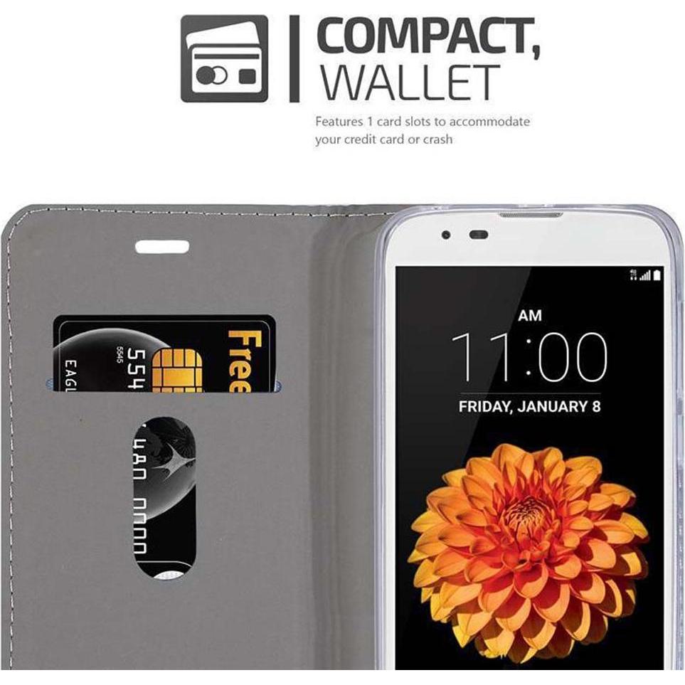 Thumbnail - Cadorabo Jeans Optik (LG K7), Smartphone Hülle, Grau, Braun