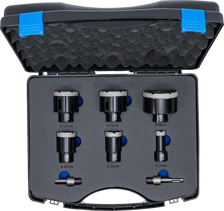 Produktbild BGS Diamant-Bohrkronen-Satz | 20 - 68 mm | 8-tlg. (20 mm, 35 mm, 40 mm, 50 mm, 55 mm, 68 mm)