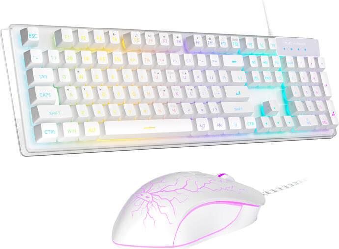 Actual product image MageGee K1 wired keyboard + mouse set (white) (US, Cable)