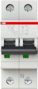Immagine prodotto ABB S201-C40NA Interruttore automatico C-Char., 6 2CDS251103R0404